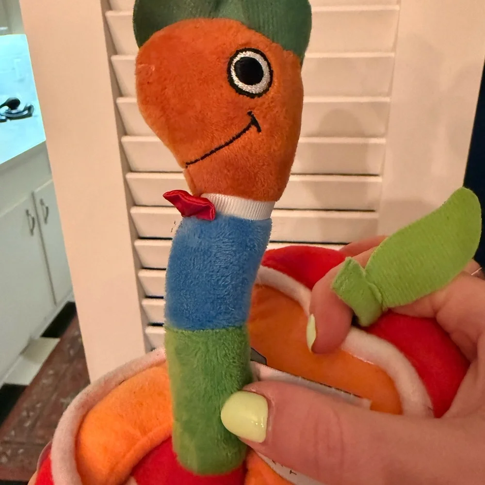 Lowly Worm Richard Scarey Colorful Plush Snake Baby Toy - Multicolor 🐛